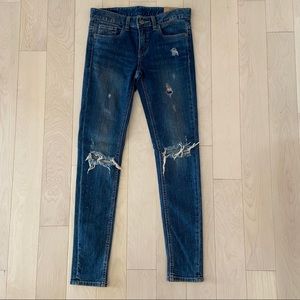 Distressed Dark Wash Jeans
